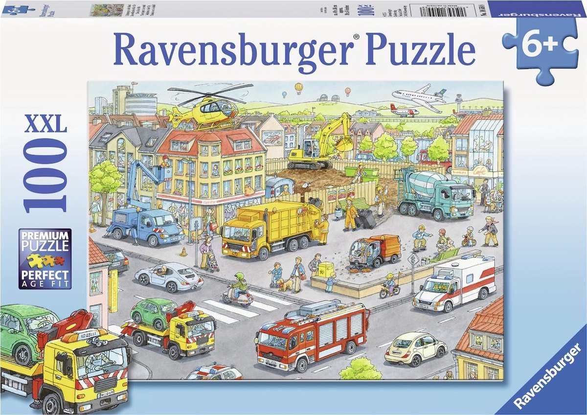 Puzzle Ravensburger Veicoli in città - Puzzle - 100 pezzi