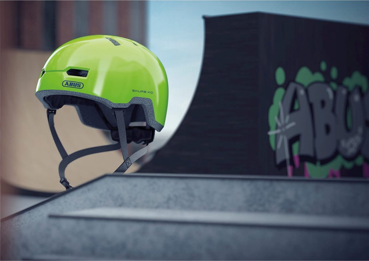 Abus casco skurb kid brillante verde m 50-55 cm