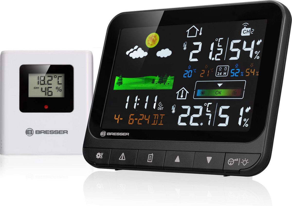 Bresser weerstation - neomeo h - zwart - draadloos - thermo- hygrometer