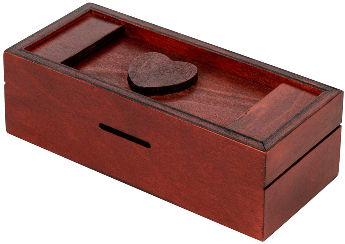 Philos Puzzle Box Heart - Caja de rompecabezas de regalo de madera.