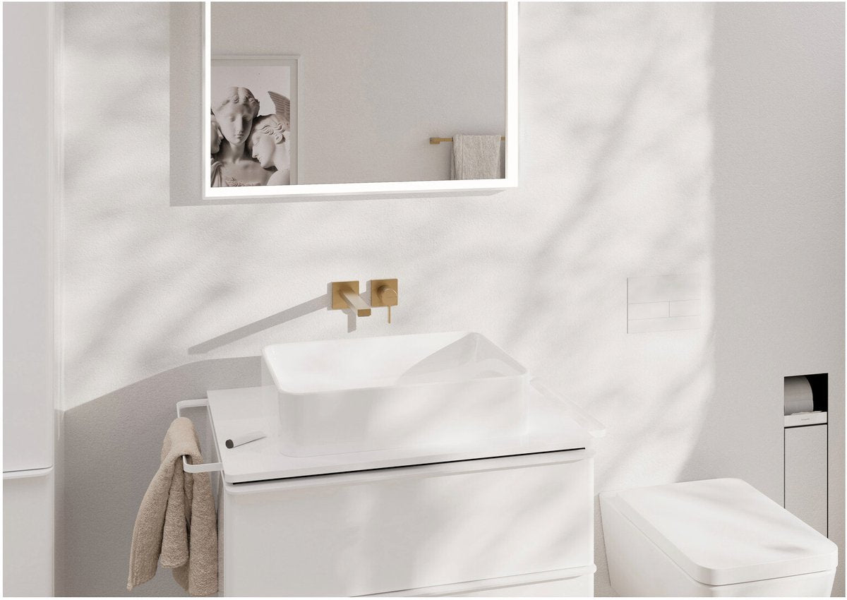 Hansgrohe tecturis e eéngreeps - inbouw wastafelkraan - voor wandmontage - 22,5 cm uitloop - brushed bronze