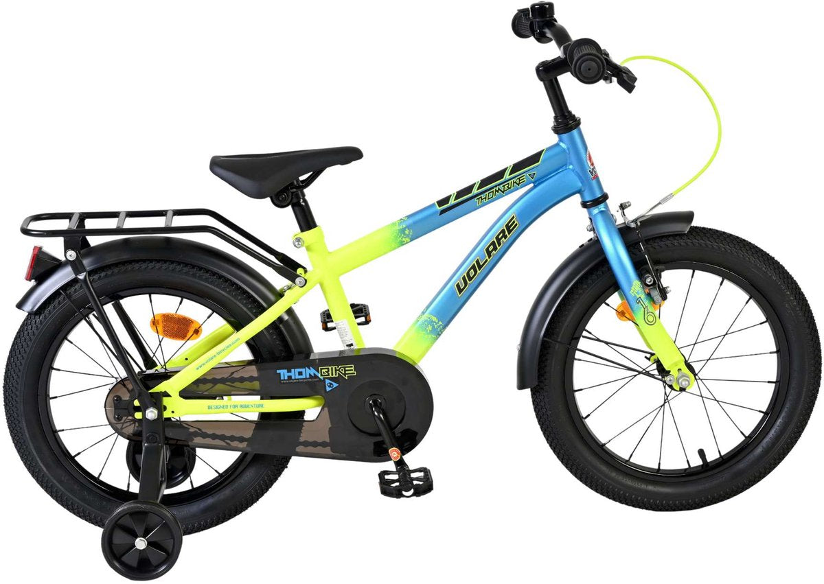 Bicicletta per bambini Volare thombike - ragazzi - 16 pollici - blu giallo