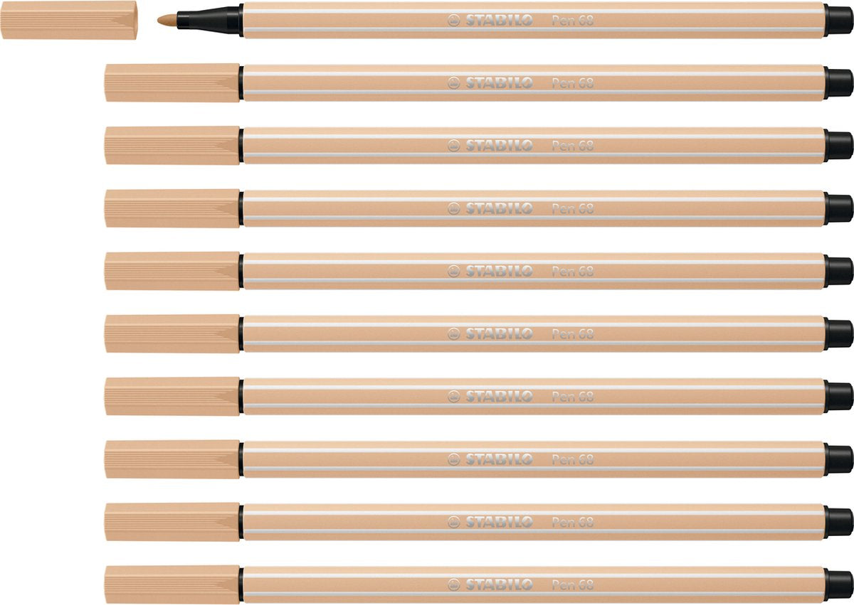 Stabilo pen 68 - pennarello premium - nudo - scatola da 10 pezzi