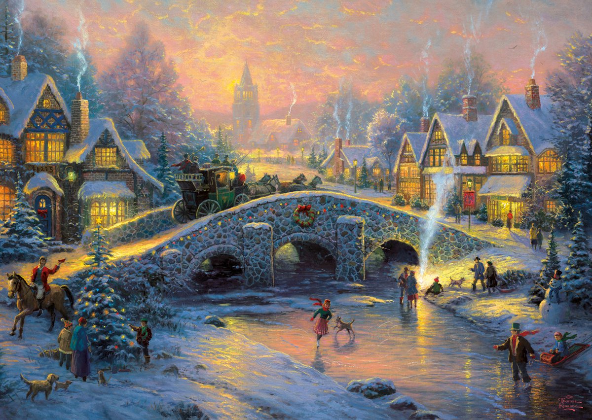Villaggio Schmidt Kinkade nella neve