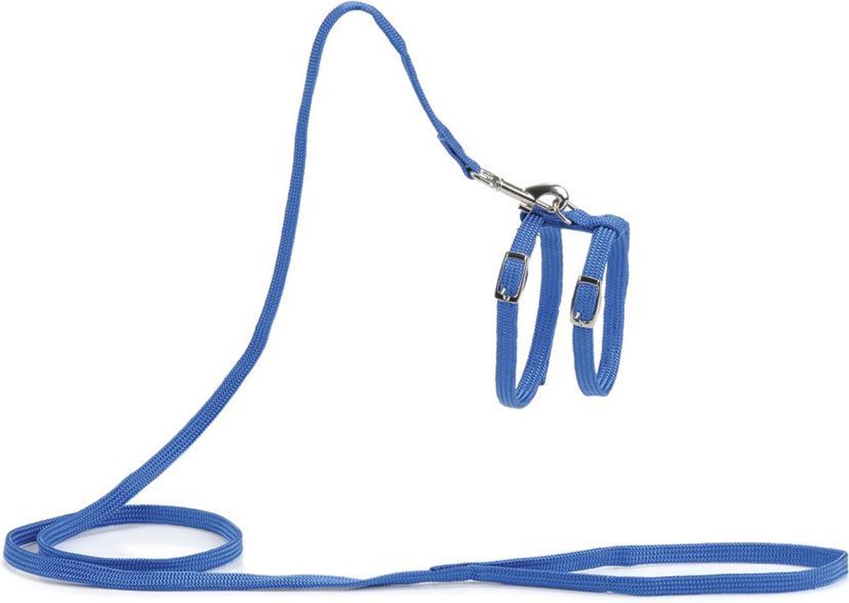 Beeztees - pettorina per gatti - nylon - blu - 130 cm x 10 mm