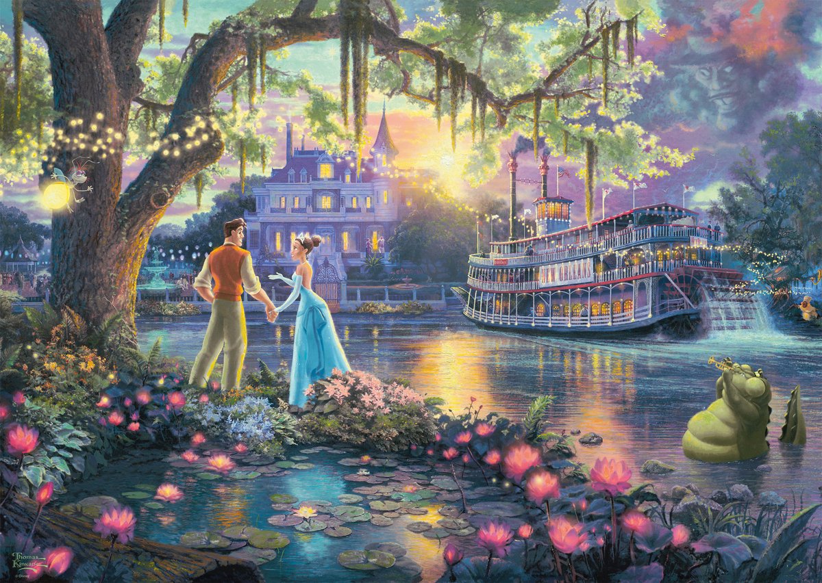 Puzzle Schmidt La principessa Disney e il ranocchio - Cartone animato da 1000 pezzi.
