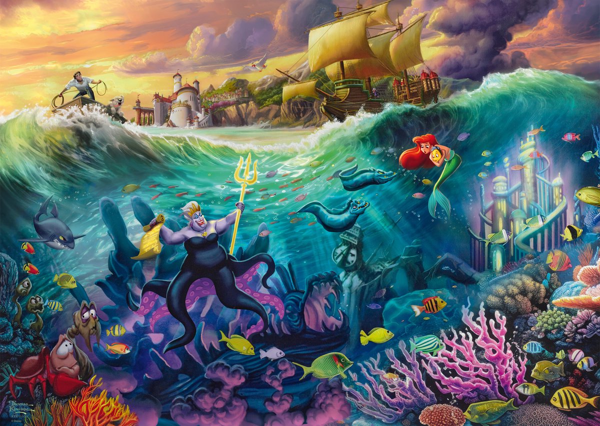 Puzzle Schmidt Disney La sirenetta Ursula Puzzle da 1000 pezzi.