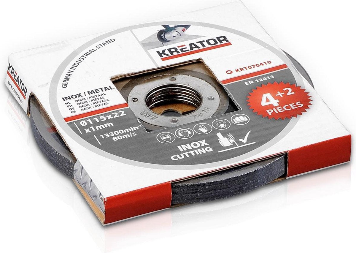 Disco da taglio Kreator krt070410 - metallo - ø115 - 1,2 mm 6 pezzi