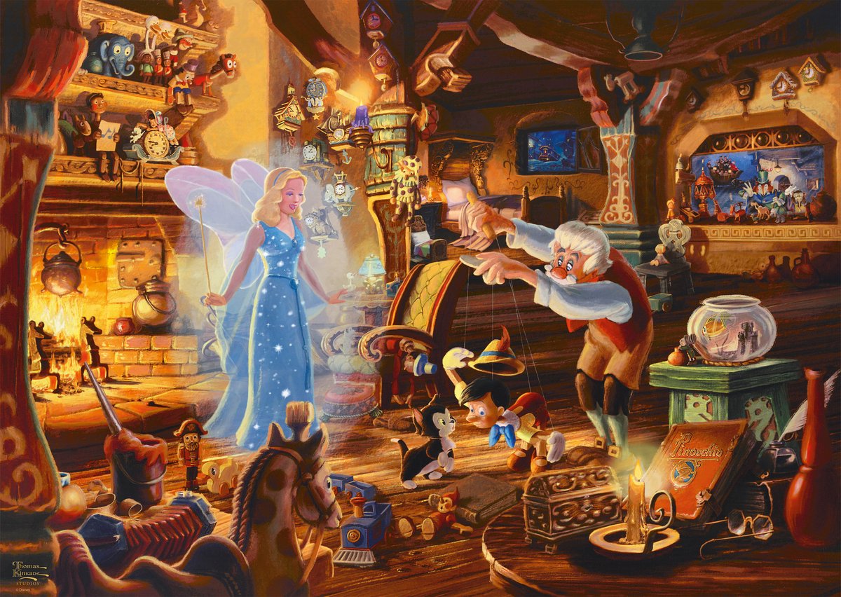 Schmidt - Disney Pinocchio - Thomas Kinkade - 1000 pezzi - puzzle