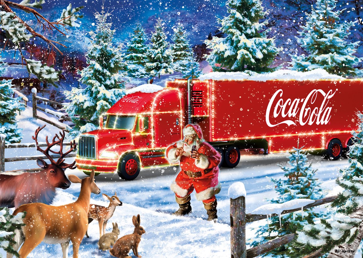 Schmidt puzzel coca cola kersttruck - 1000 stukjes legpuzzel.