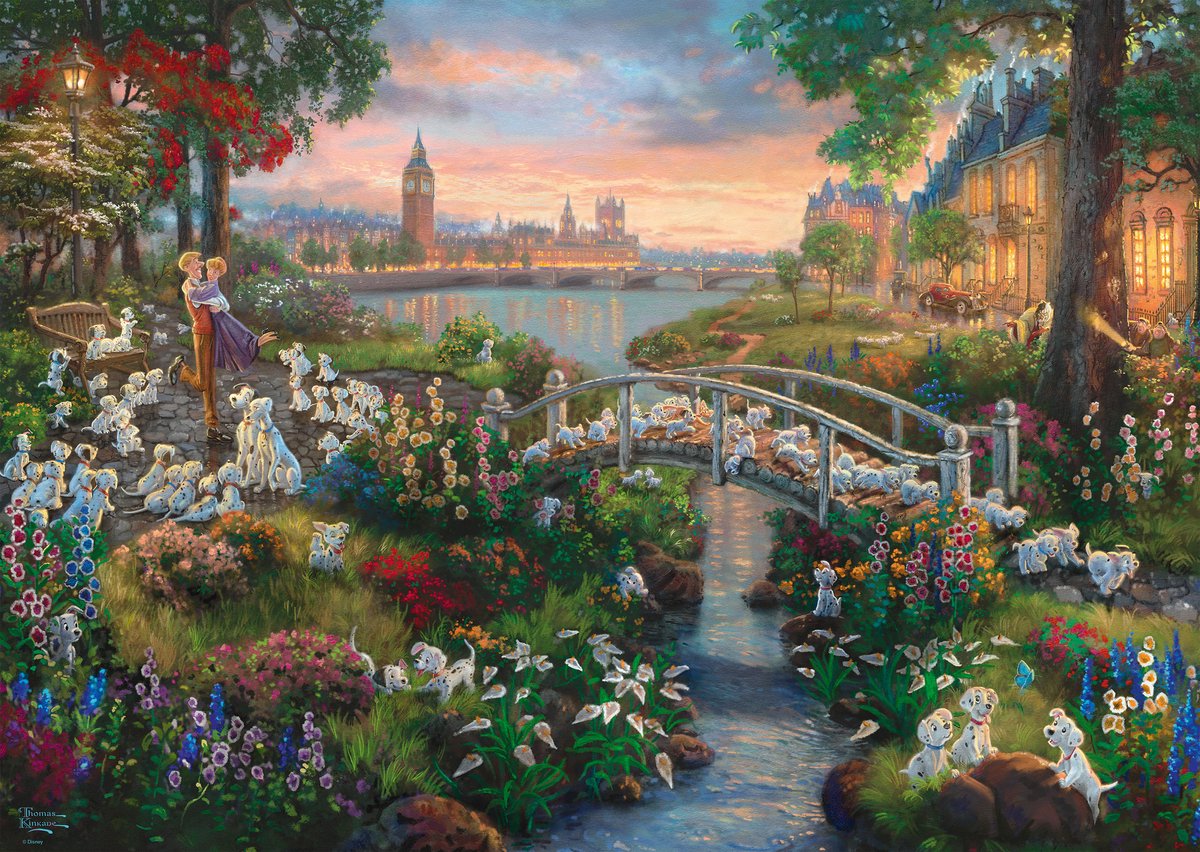Schmidt - thomas kinkade - disney 101 dalmatiërs - 1000st - legpuzzel - painter of light