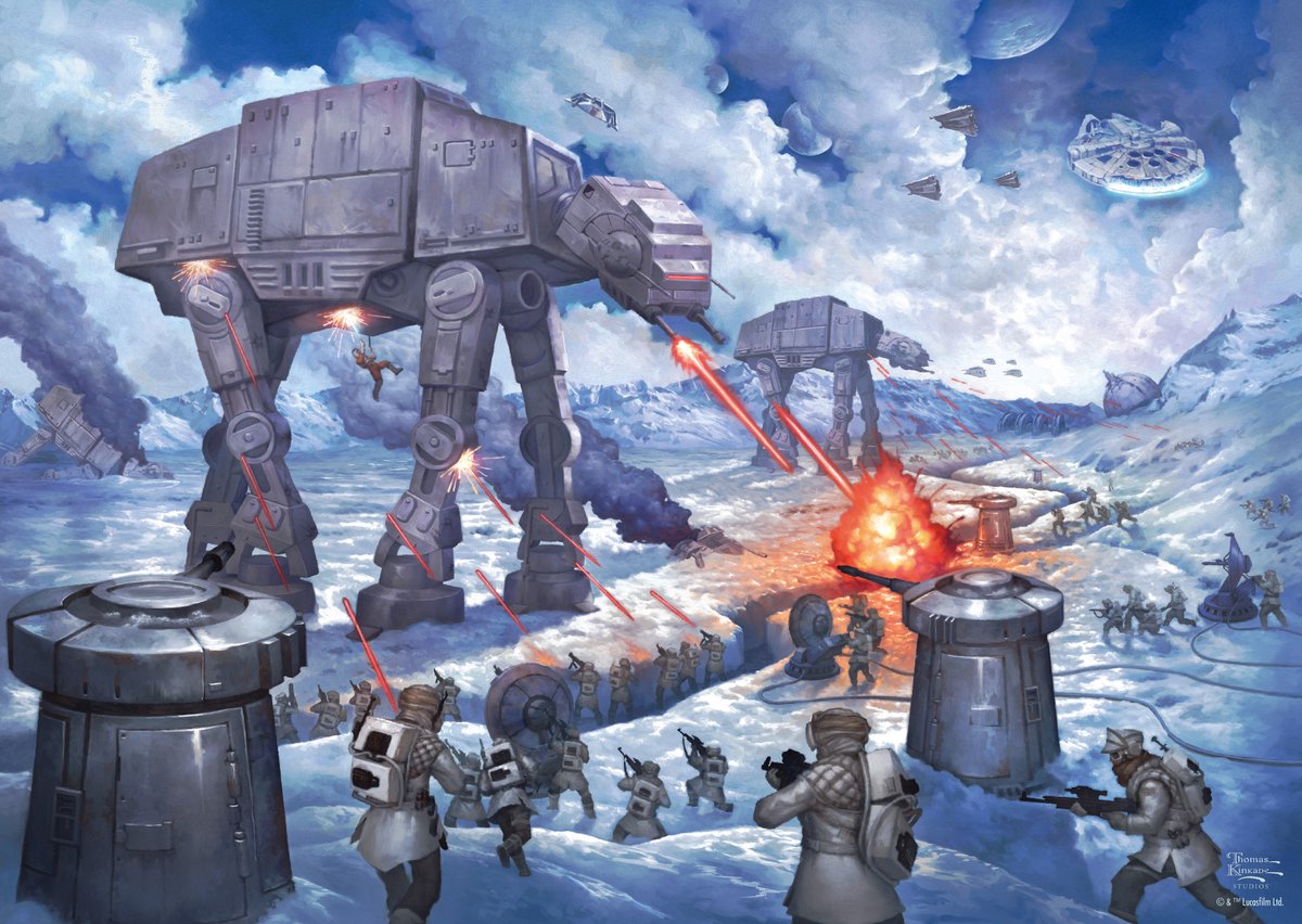 Schmidt star wars puzzle batalla de hoth 1000 piezas de cartón.