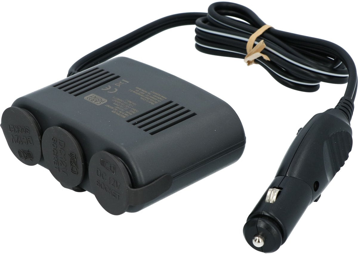 Caja de encendedor LED de 3 vías Carpoint - 12v - 10a