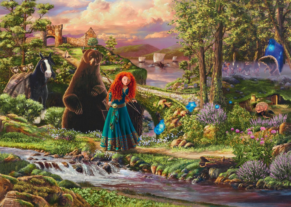 Puzzle schmidt disney valiente merida 1000 piezas película de dibujos animados.