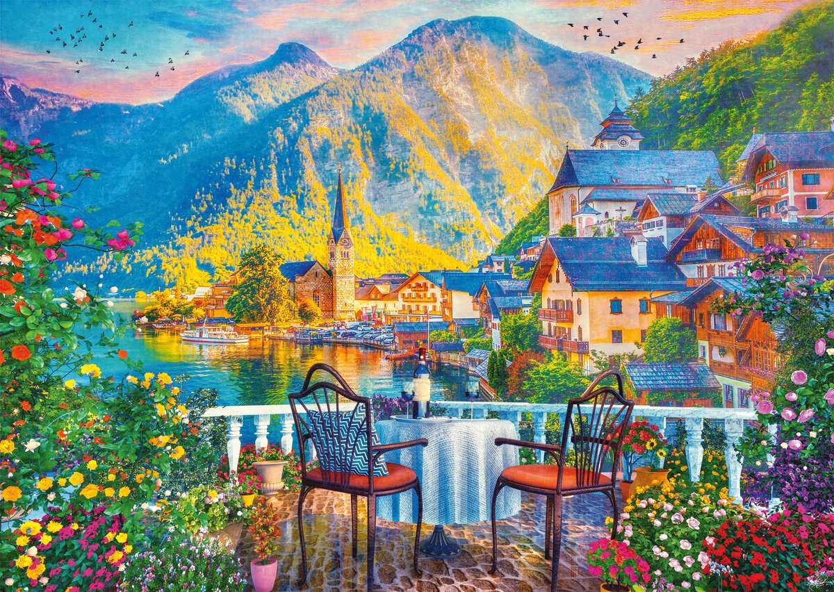 Schmidt - puzzle - pittoresco Hallstatt - 1000 pezzi - adulti - da 12 anni