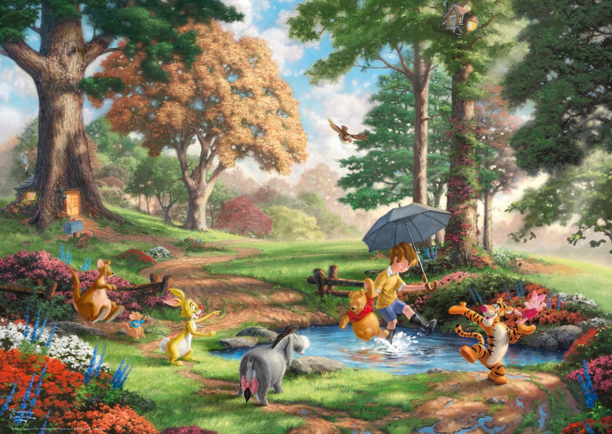 Puzzle Schmidt Disney Winnie the Pooh 1000 pezzi Thomas Kinkade.