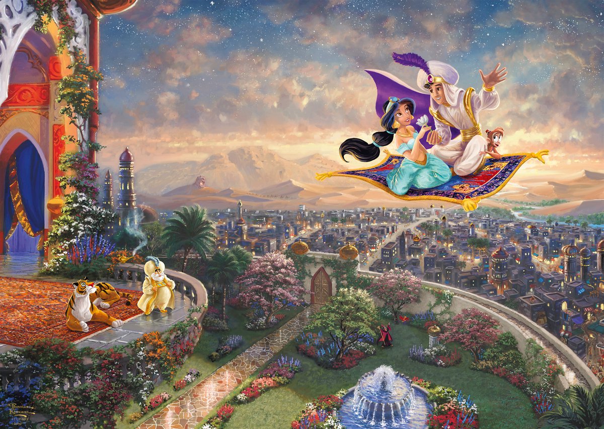 Schmidt puzzle disney aladdin 1000 pezzi di cartone.