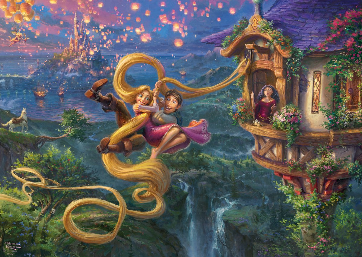 Schmidt Disney Puzzle Rapunzel Tangled - Puzzle con cartoni animati 1000 pezzi - da 12 anni