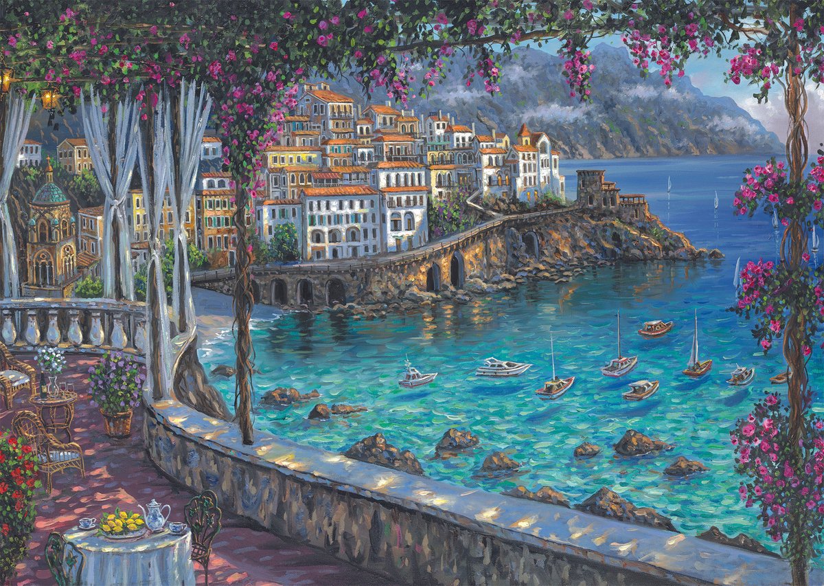 Puzzle Schmidt Costa Amalfitana 1000 pezzi Paesaggio Adulti.