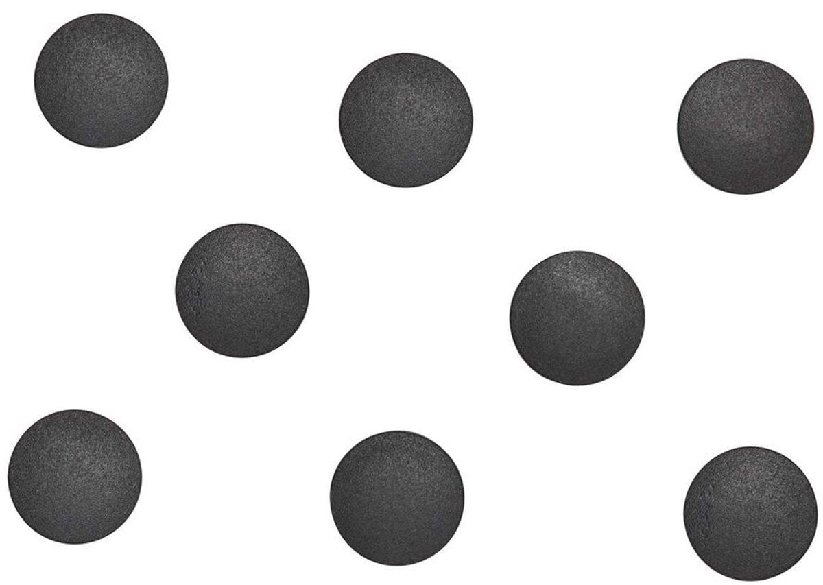 Maglio magnete rotondo solido 8 pezzi 0,3 kg plastica ferrite bruchsicher ø 2 x 0,75 cm nero