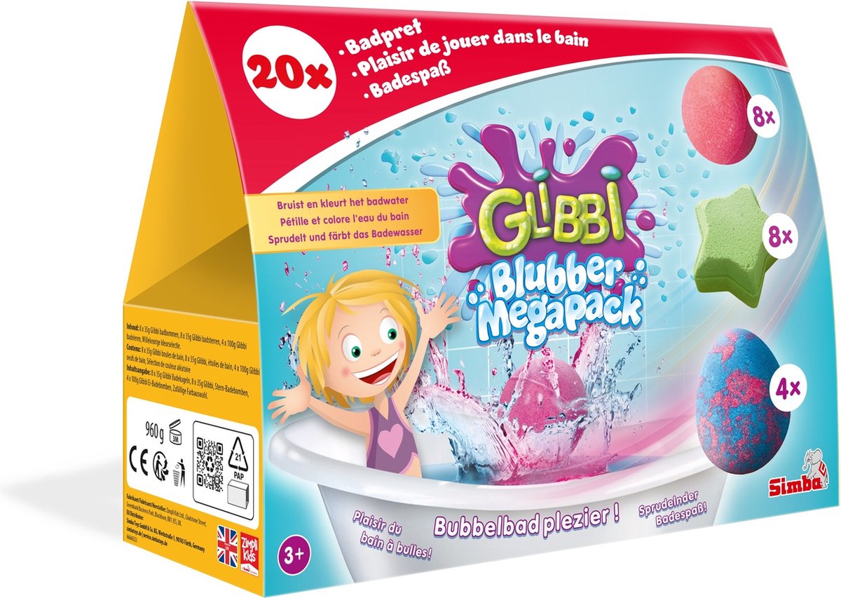 Simba Glibbi Blubber Mega Pack - Zimpli Kids - Giochi da bagno