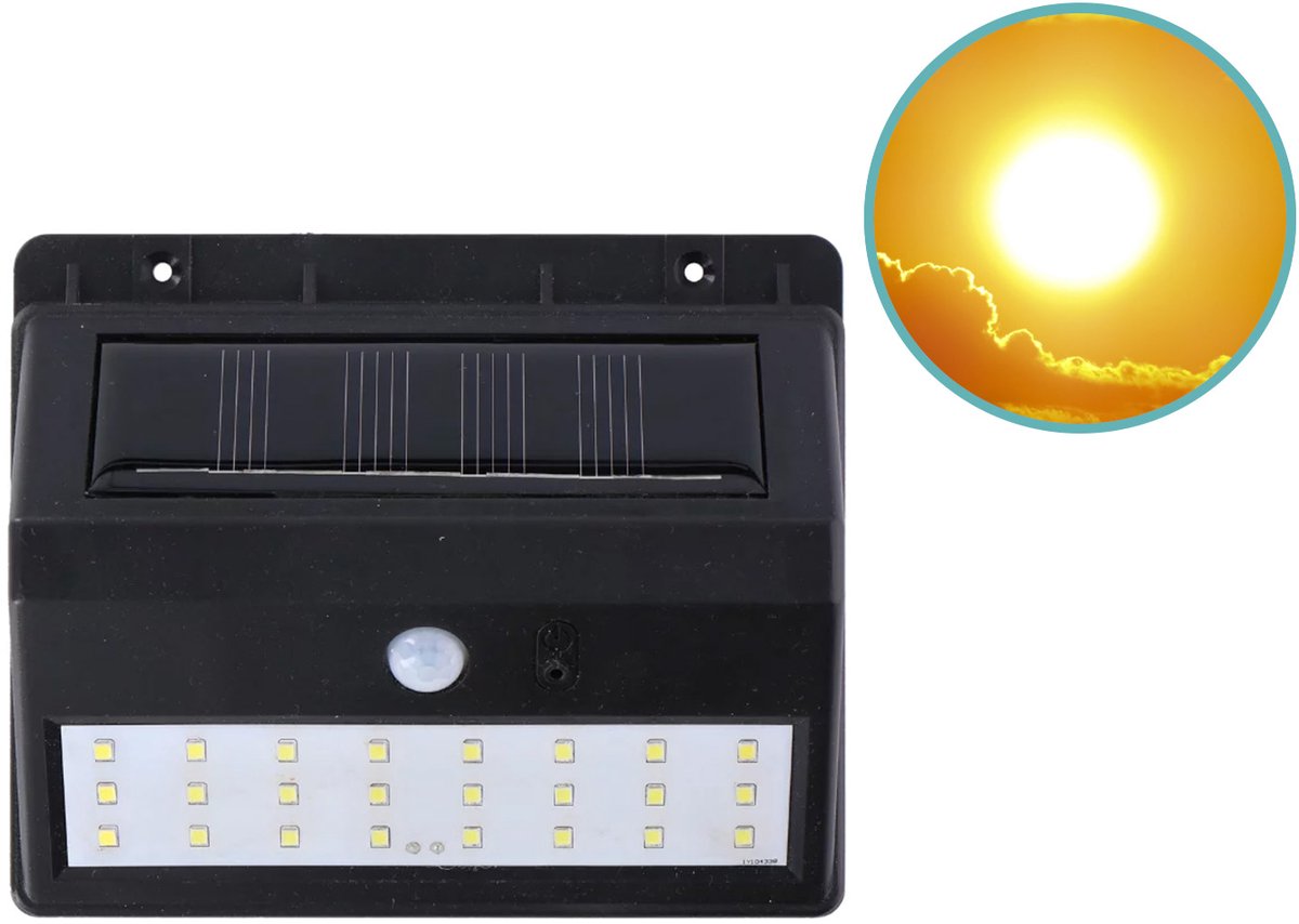 Grundig solar wandlamp - 14 x 11,6 x 5 cm - met schemersensor