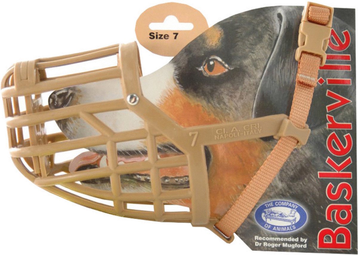 Baskerville classica museruola da basket marrone chiaro - addestramento del cane - n. 7