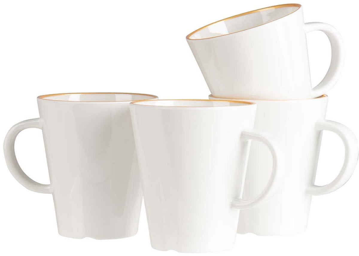 Tazza Gimex linea linea - oro - 350 ml - 4 pezzi