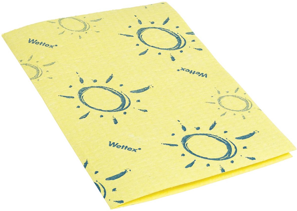 Vileda panno spugna wettex soft, giallo, confezione da 10 pezzi