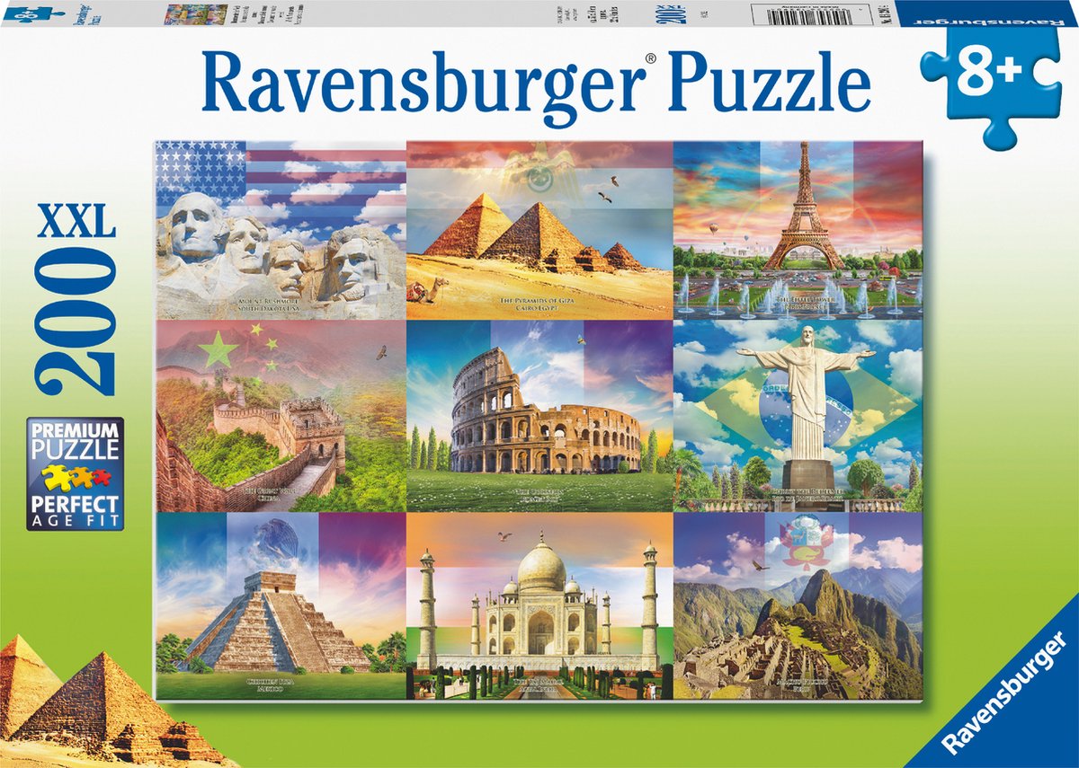 Puzzle Ravensburger Monumenti del mondo - Puzzle - 200 pezzi