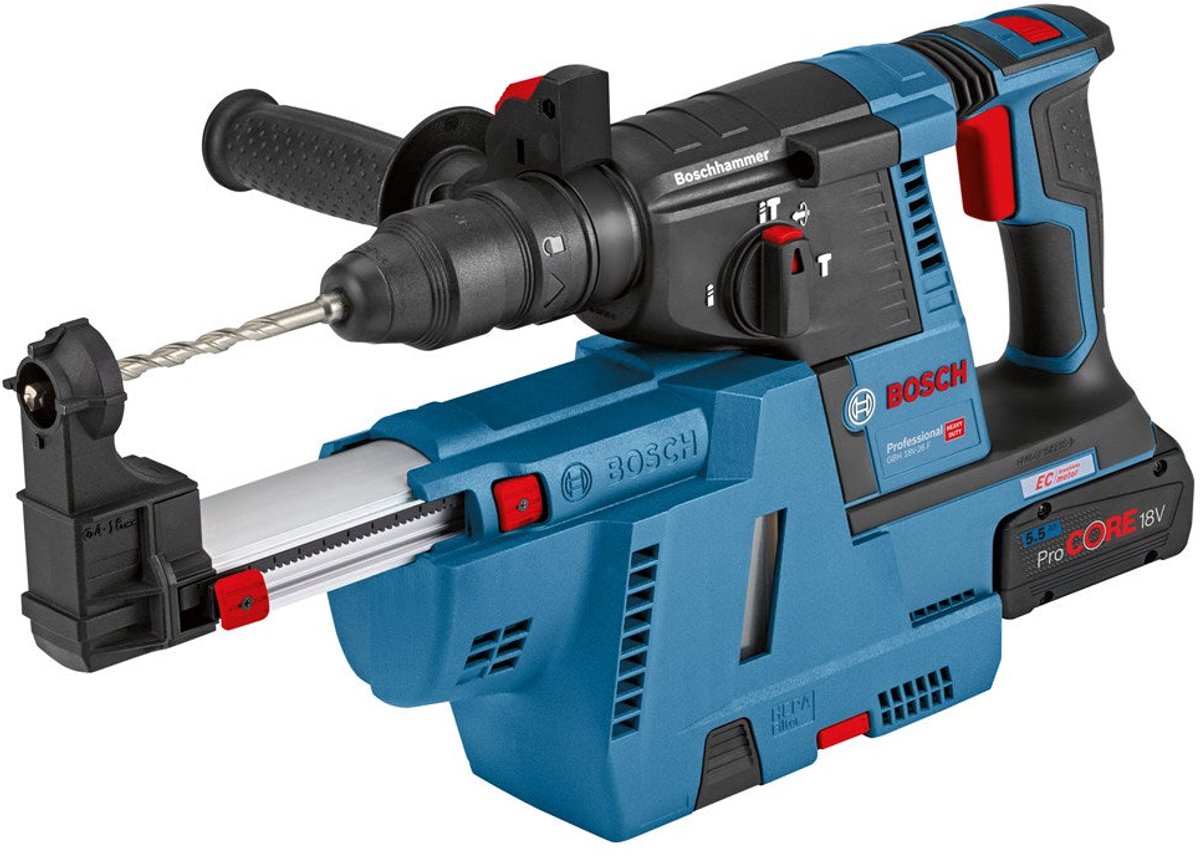 Taladro percutor inalámbrico Bosch GBH 18V-26 F con SDS Plus 2x 5,5Ah ProCore...