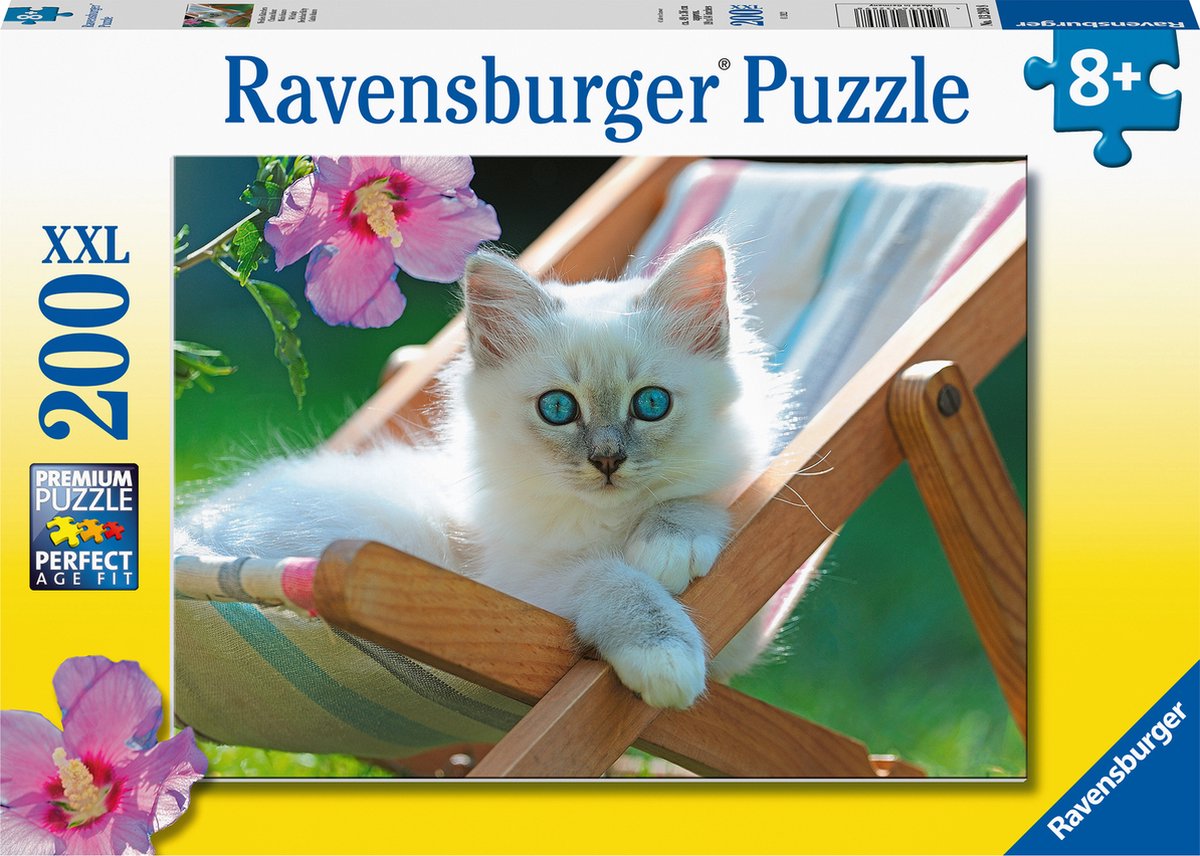 Ravensburger puzzle gattino bianco - puzzle - 200 pezzi