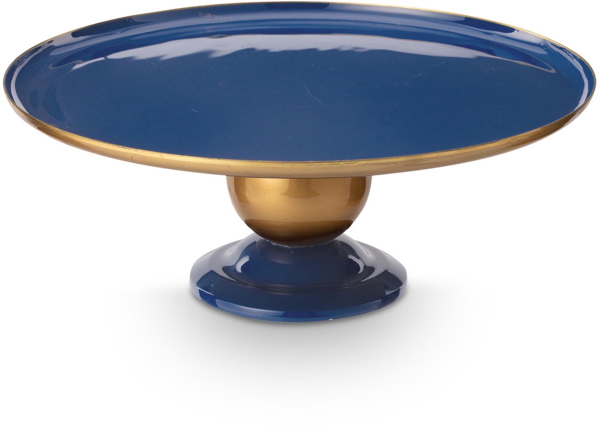 Pip studio ciotola da portata rotonda - portafrutta - oro navy - 32x12,5 cm