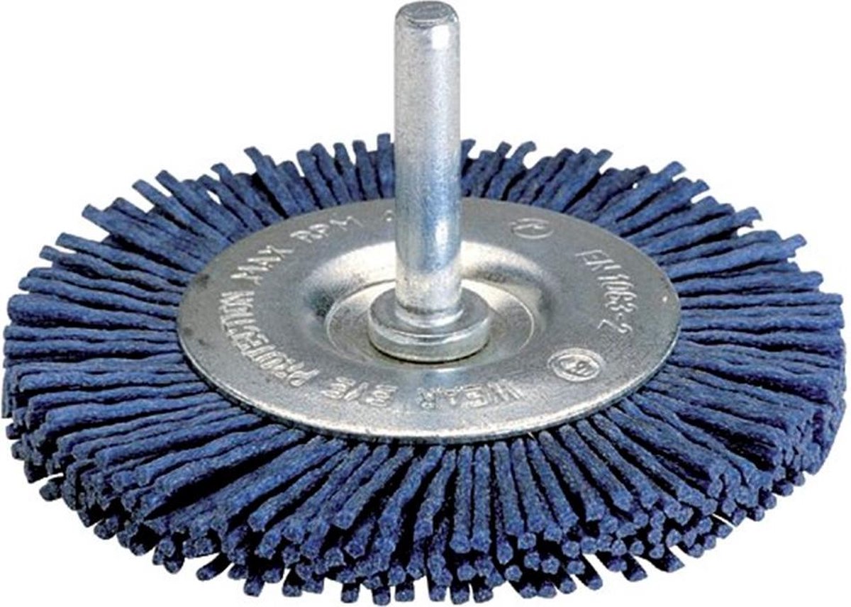 Wolfcraft - nylondraad schijfborstel voor boormachine - soft ø 75 mm - nylon borstel - 2726000