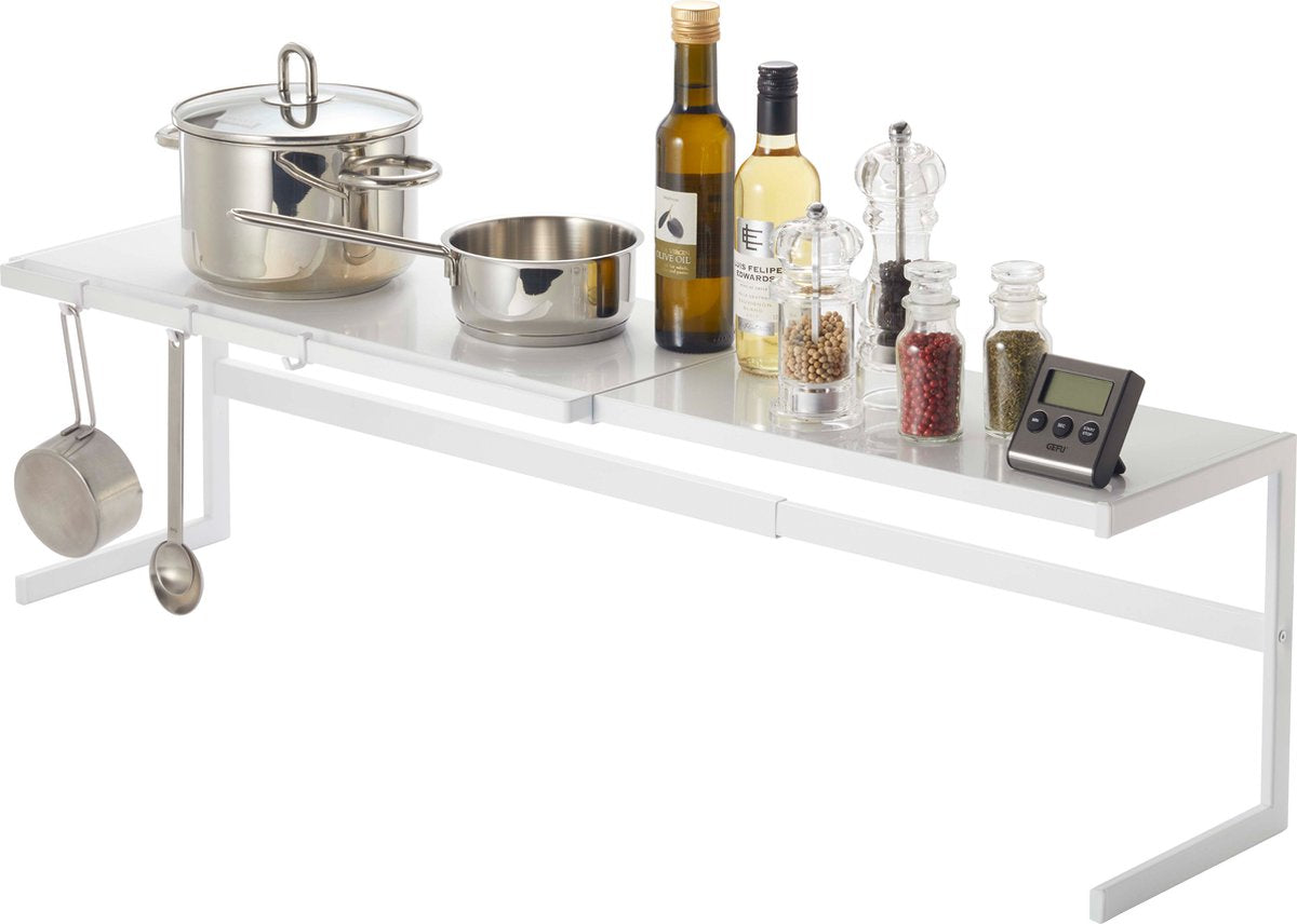 Estante de cocina Yamazaki extensible - torre - blanco