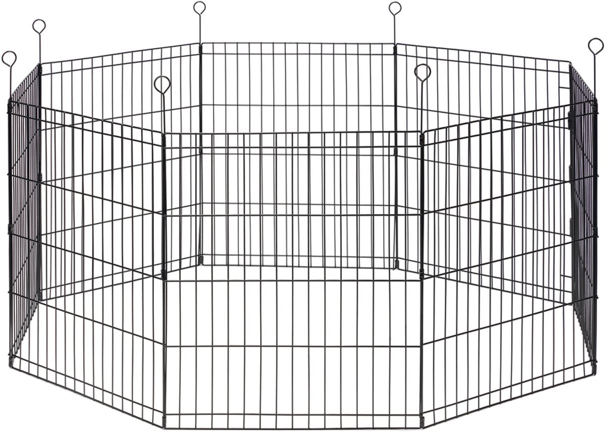 Beeztees premium vihar corral para conejos xl - corral para roedores - 8 paneles - panel 60x70 cm - diámetro 155 cm