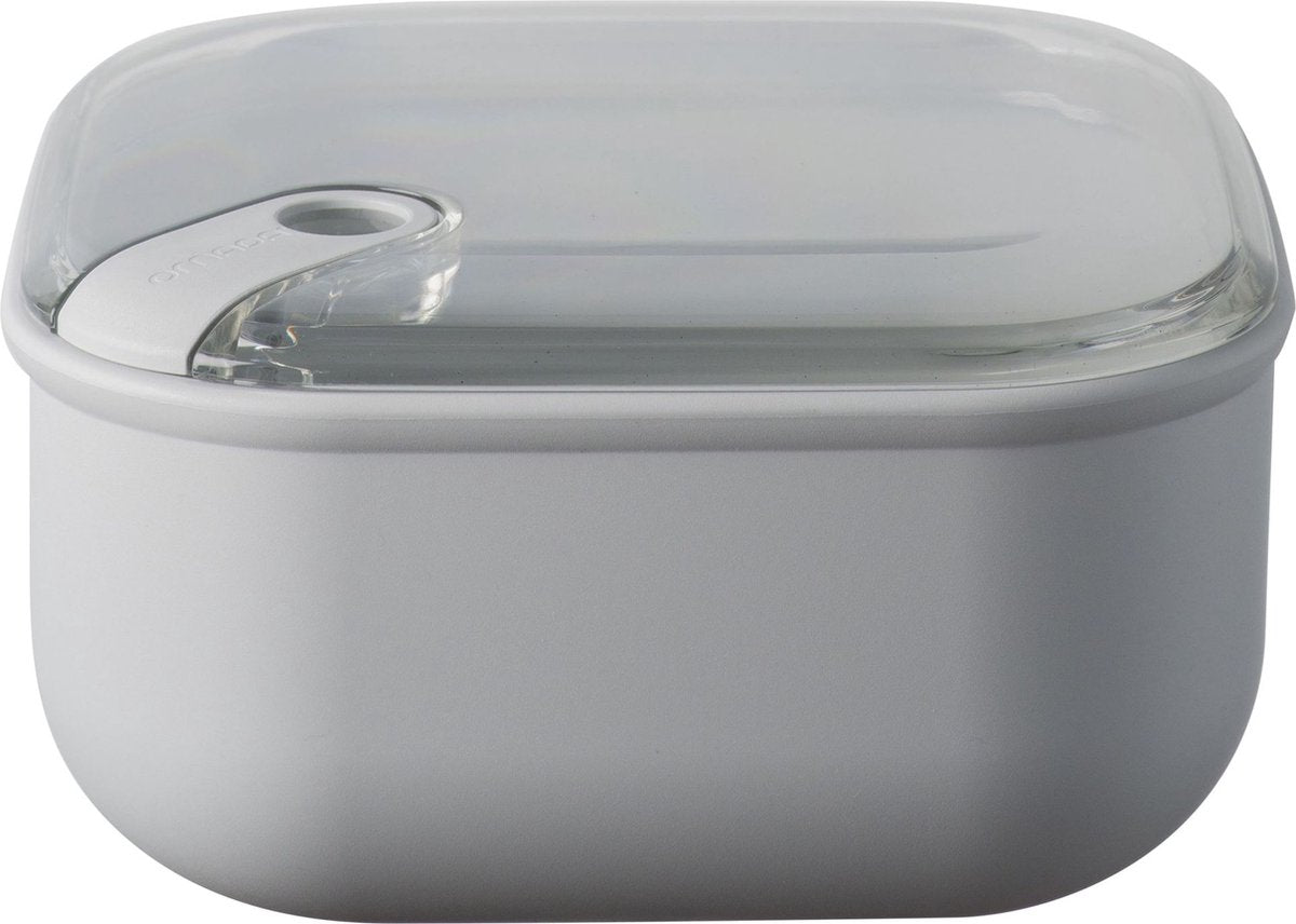 Omada - pull box portapranzo quadrato 2 litri - polipropilene - grigio -