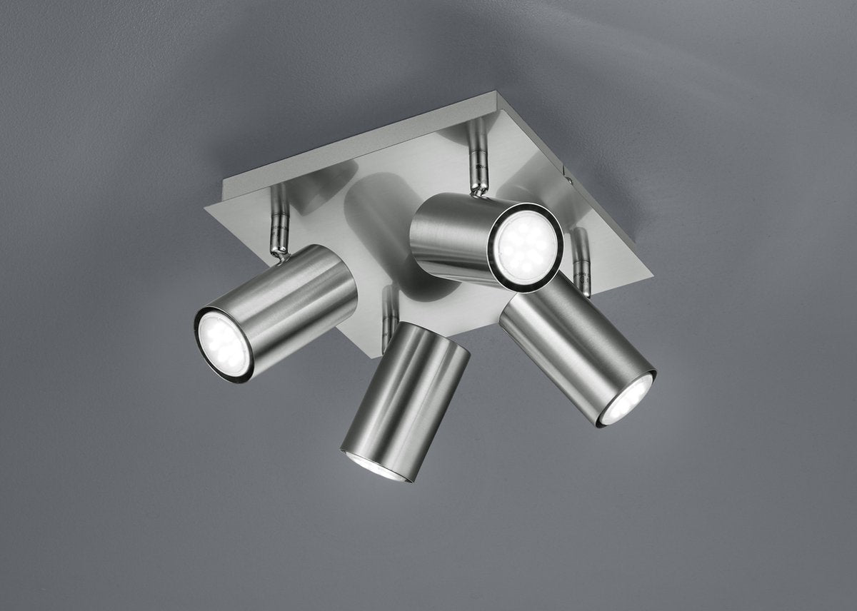 Trio marley - spot - nikkel mat - excl. 4x gu10 3w