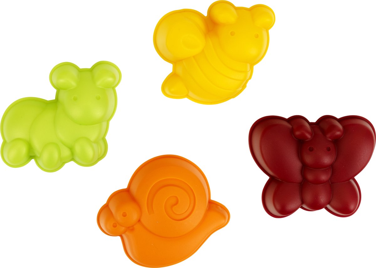 Klein toys little foot zandfiguren dieren - 95% gerecycled plastic - multicolor