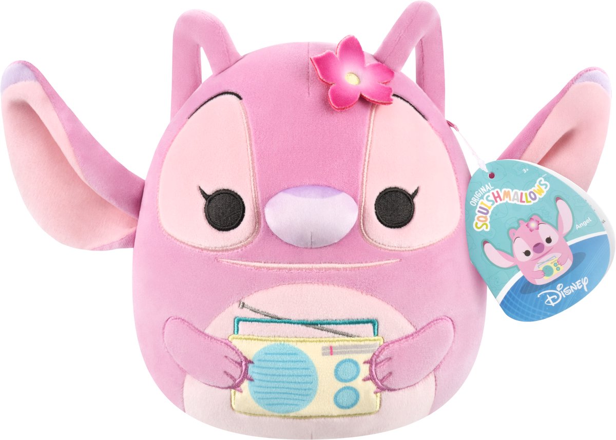 Squishmallows Jazwares - lilo stitch - piccolo peluche - angelo con boombox - peluche 20 cm