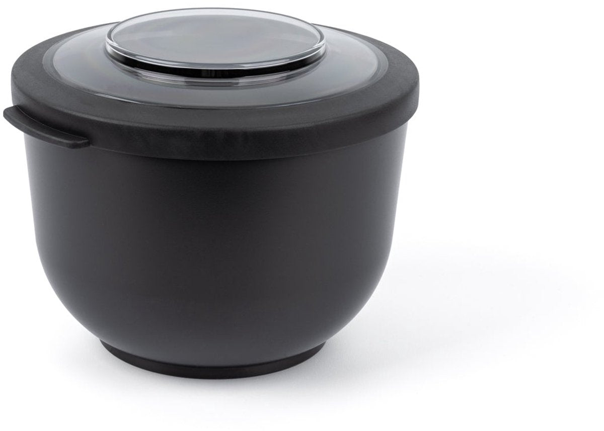 Amuse tylla carbón - 1200 ml - lonchera - lonchera - tazón con tapa - recipiente para alimentos frescos perfectamente sellable - caja de ensalada para llevar - sin BPA - negro