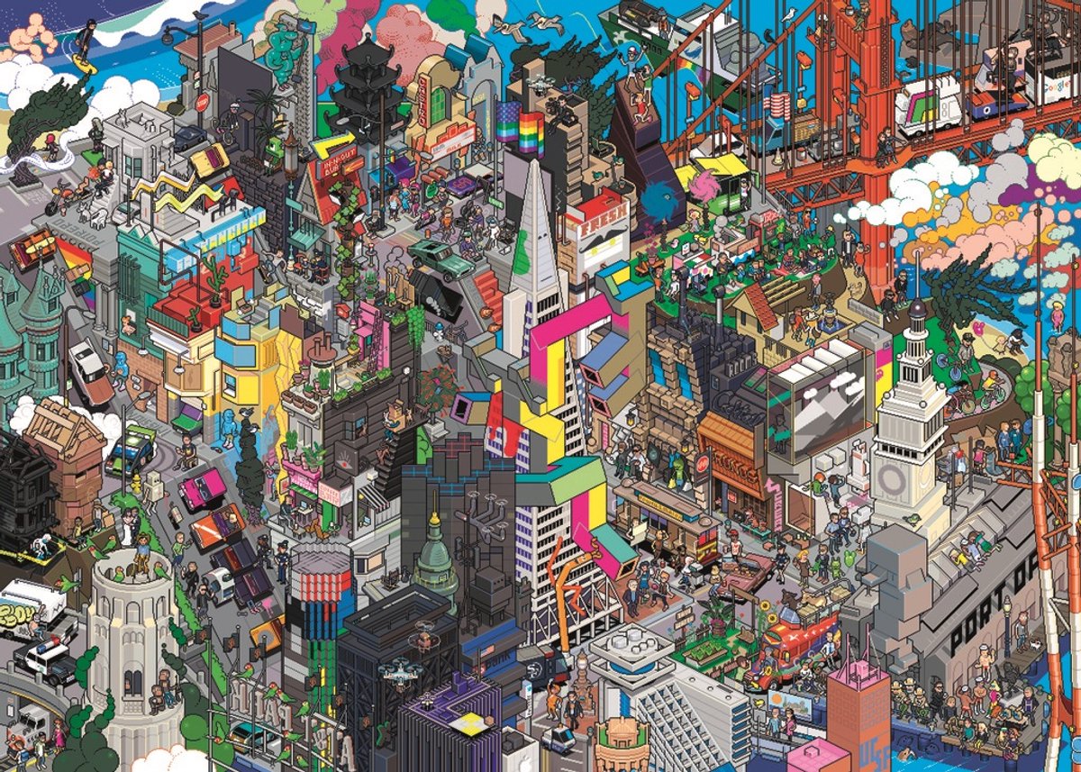 Heye puzzle san francisco 1000 pezzi - puzzle per adulti.