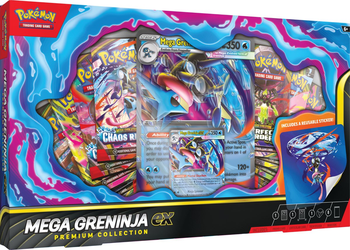 Pokémon TCG: Mega Greninja Ex - Colección Premium