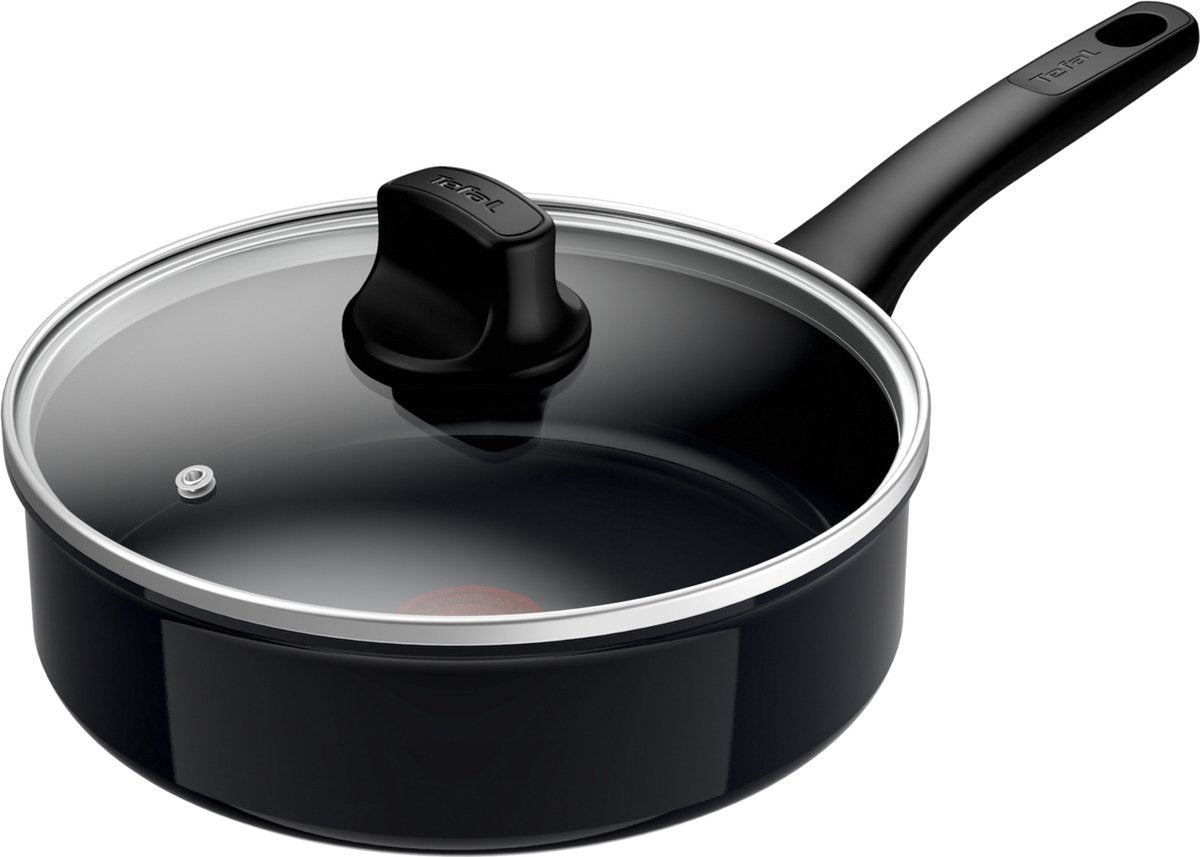 Tefal revive black - sartén - ø24 cm - con tapa - cerámica - sin pfas - apta para inducción