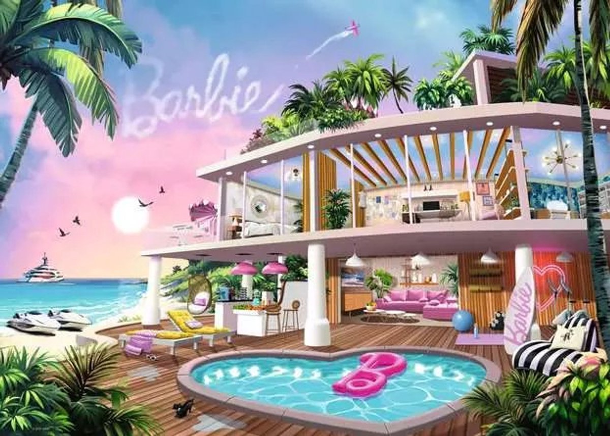 Puzzle Ravensburger Barbie 1000 pezzi - puzzle colorato per adulti.