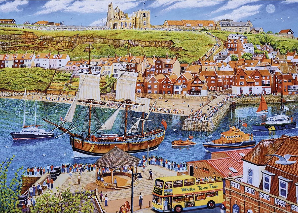 Gibsons - sforzi, whitby (di roger turner) - 1000 pezzi 68×49 cm (l×a) - puzzle per adulti