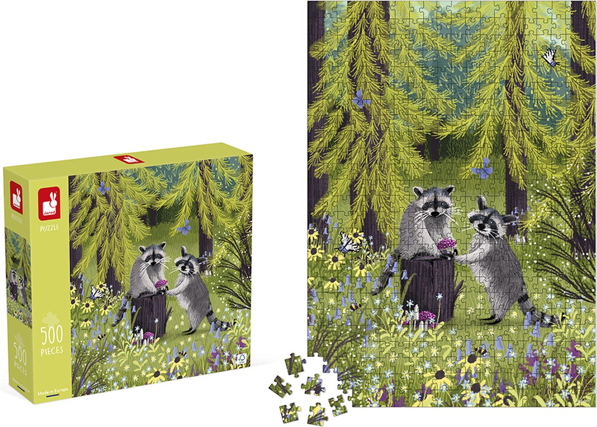 Puzzle Janod Kidult - procioni - 500 pezzi - adatto a partire da 8 anni