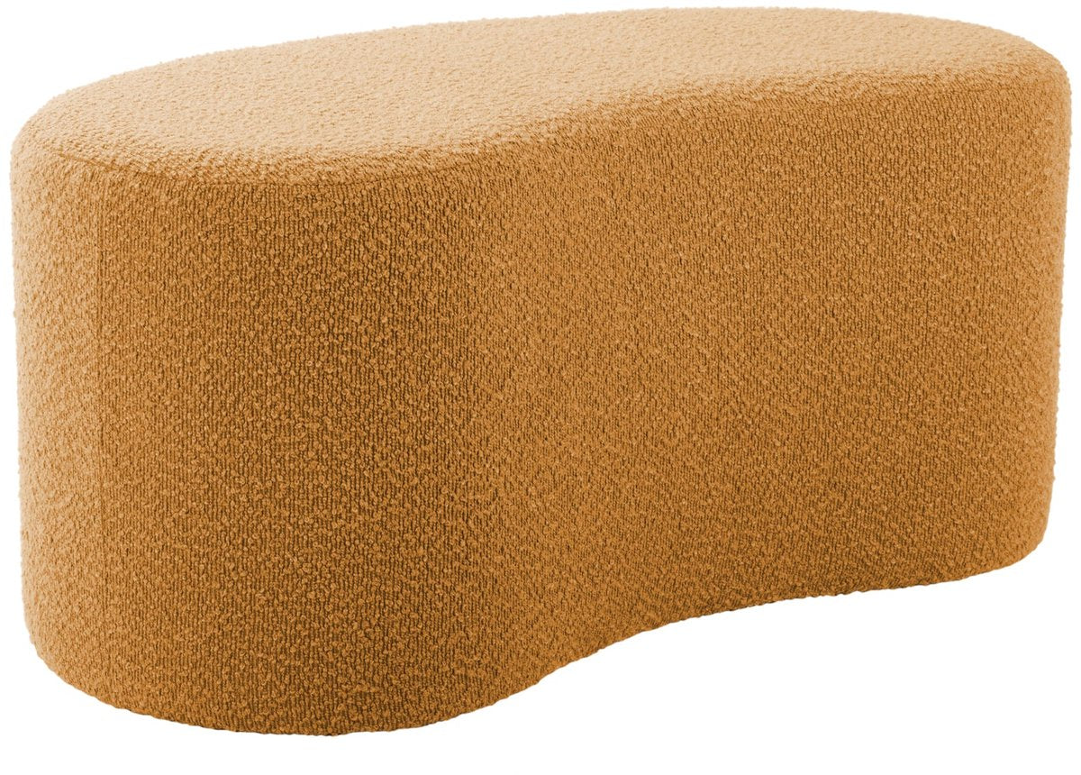 Leitmotiv puf ada wave - amarillo - 80x43x36cm - escandinavo