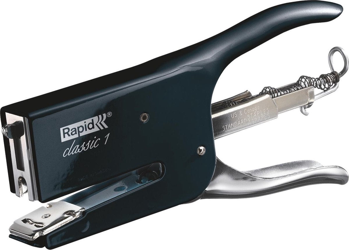 Cucitrice classica rapida retrò K1 - pinza fino a 50 fogli - nera