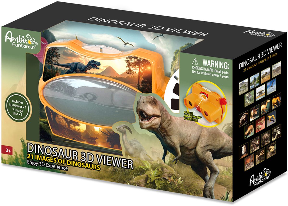 Ambo Juguete 3D Visor Dinosaurio Educativo de Cartón.